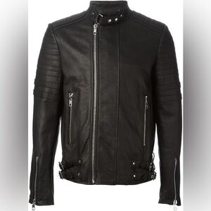 Diesel Black Gold Biker Jacket, Used, EU Size 48, US Size 38